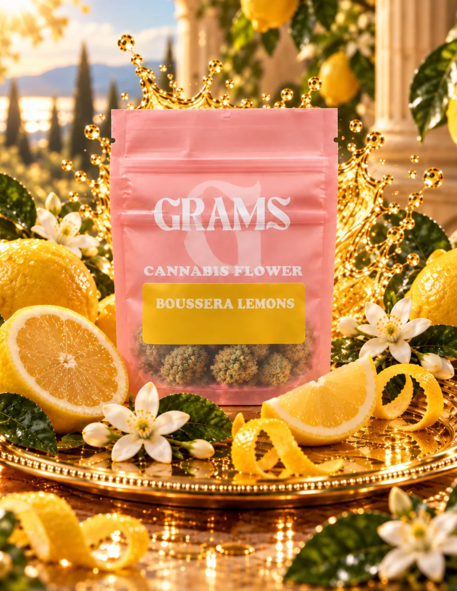 Grams Boussera Lemons sativa 1g flower pouch