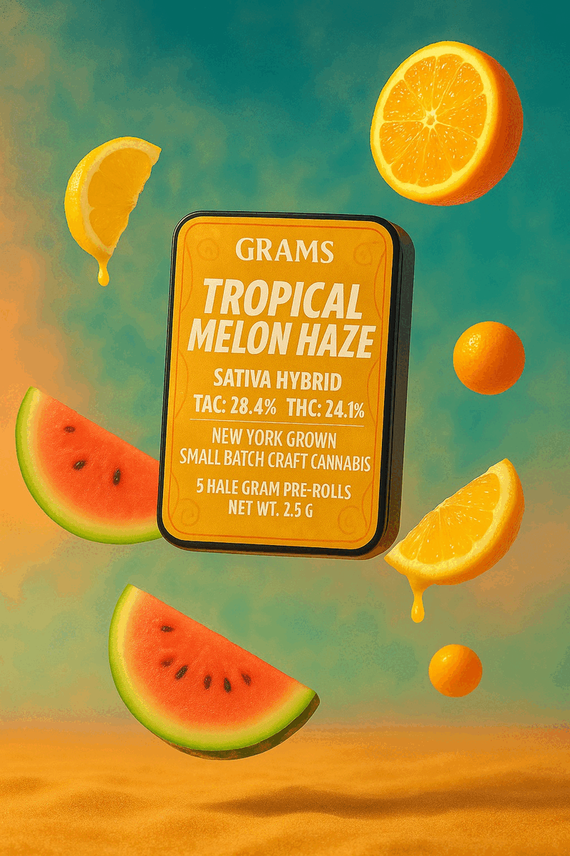 Grams Tropical Melon Haze Pre-rolls · 5 × 0.5g