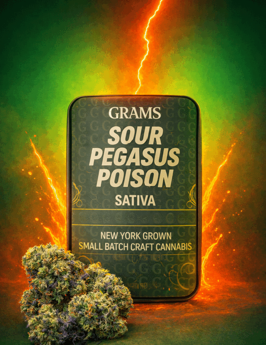 Grams Sour Pegasus Poison Pre-rolls · 5 × 0.5g