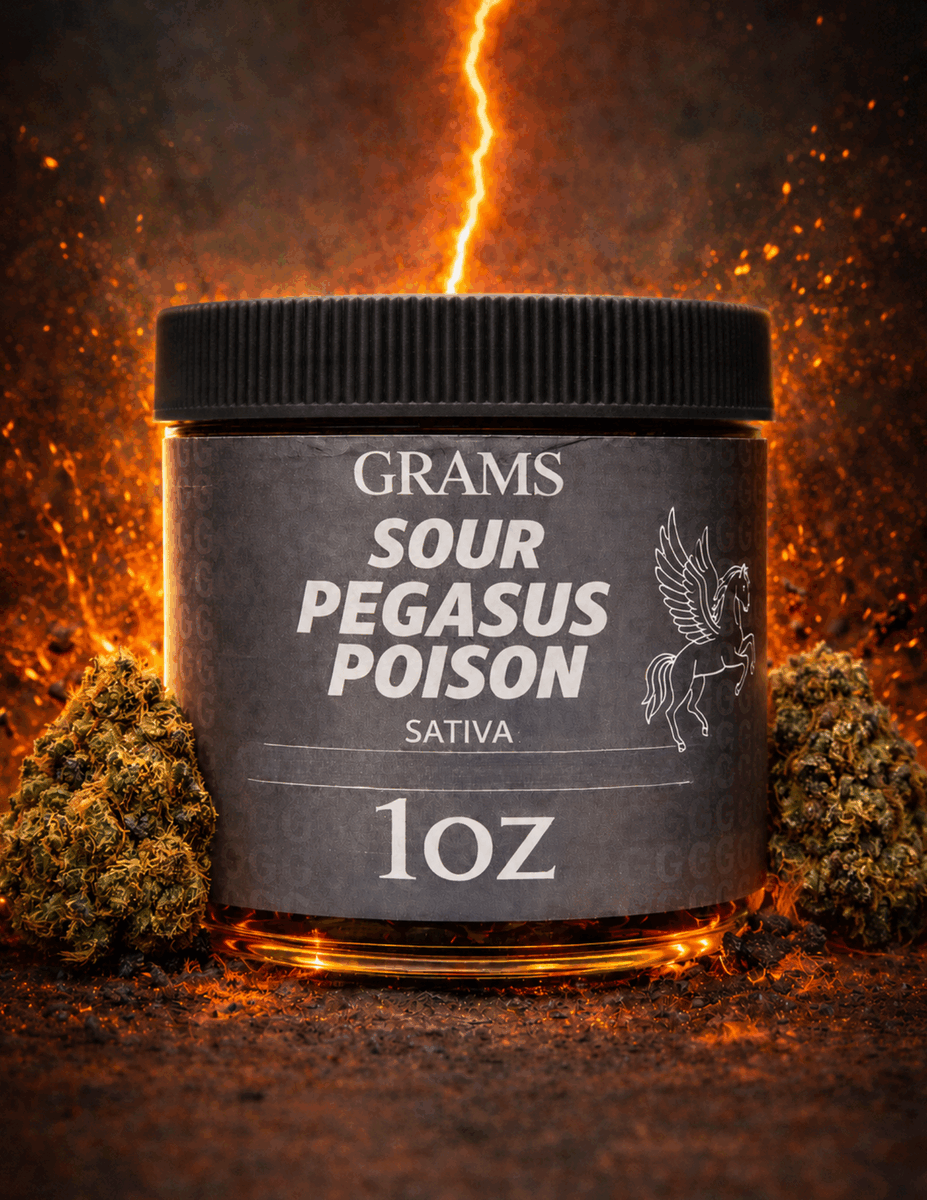 Grams Sour Pegasus Poison Flower · 1oz